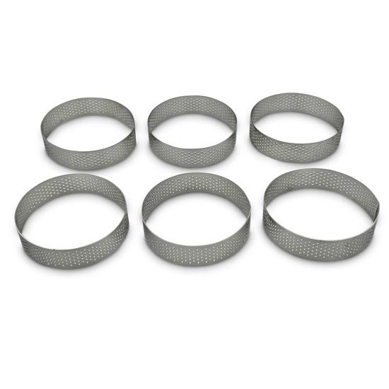 Perforeret Tærtering, 8 Cm, 6 Stk. - Hurtig Levering!