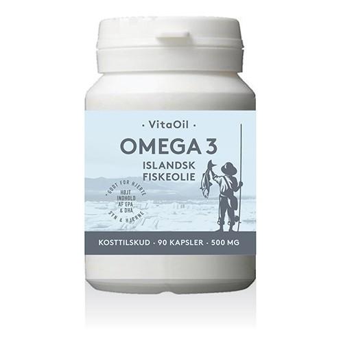 Fiskeoliekapsler Omega 3 - 90 stk. fra Vitaoil