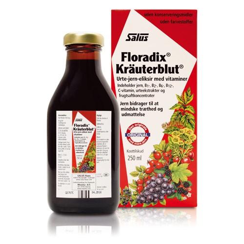 Floradix Urte Jern Mikstur 250 Ml - Sundhedstilskud
