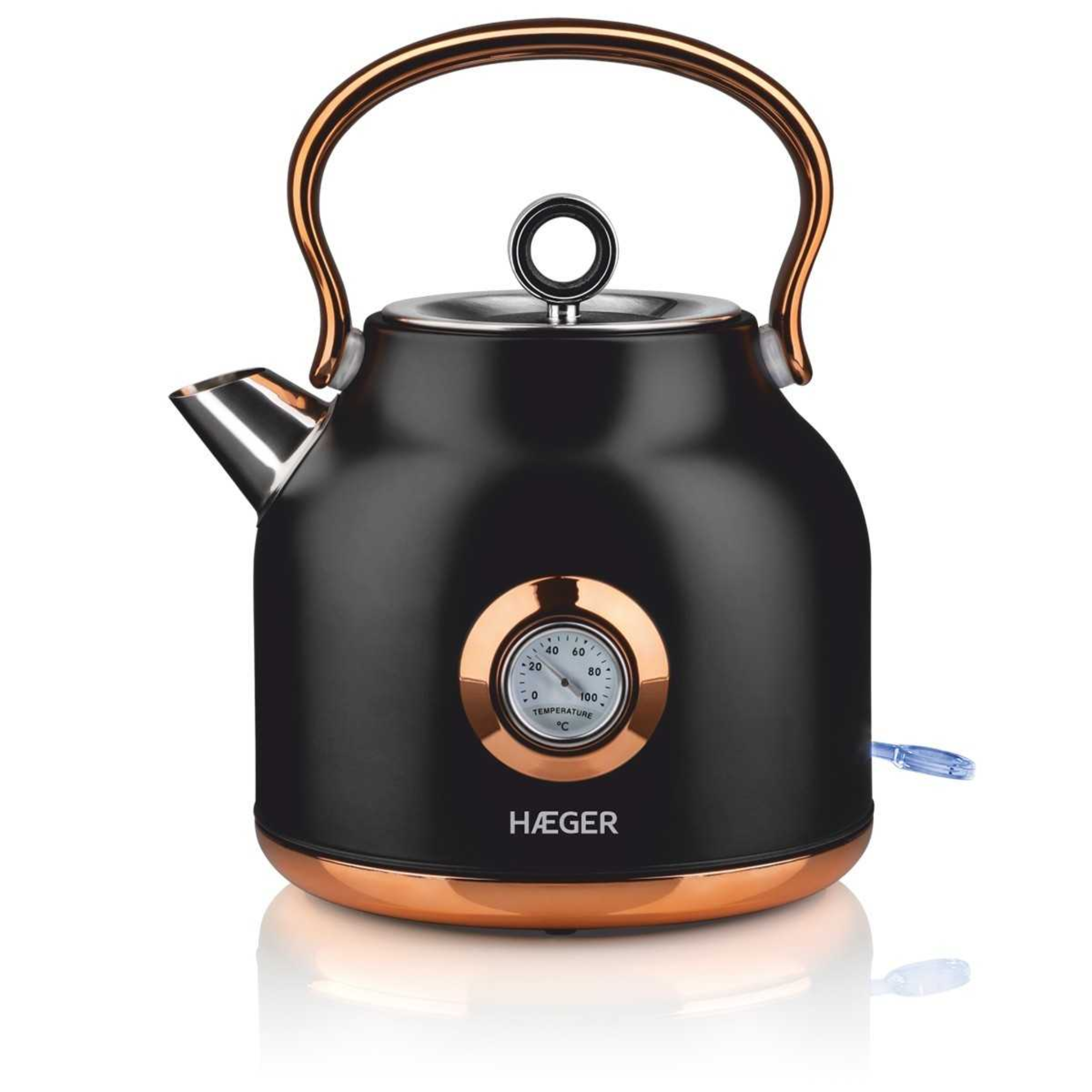 Elegant Art Deco Elkedel 1,7L Sort - Hurtig levering!