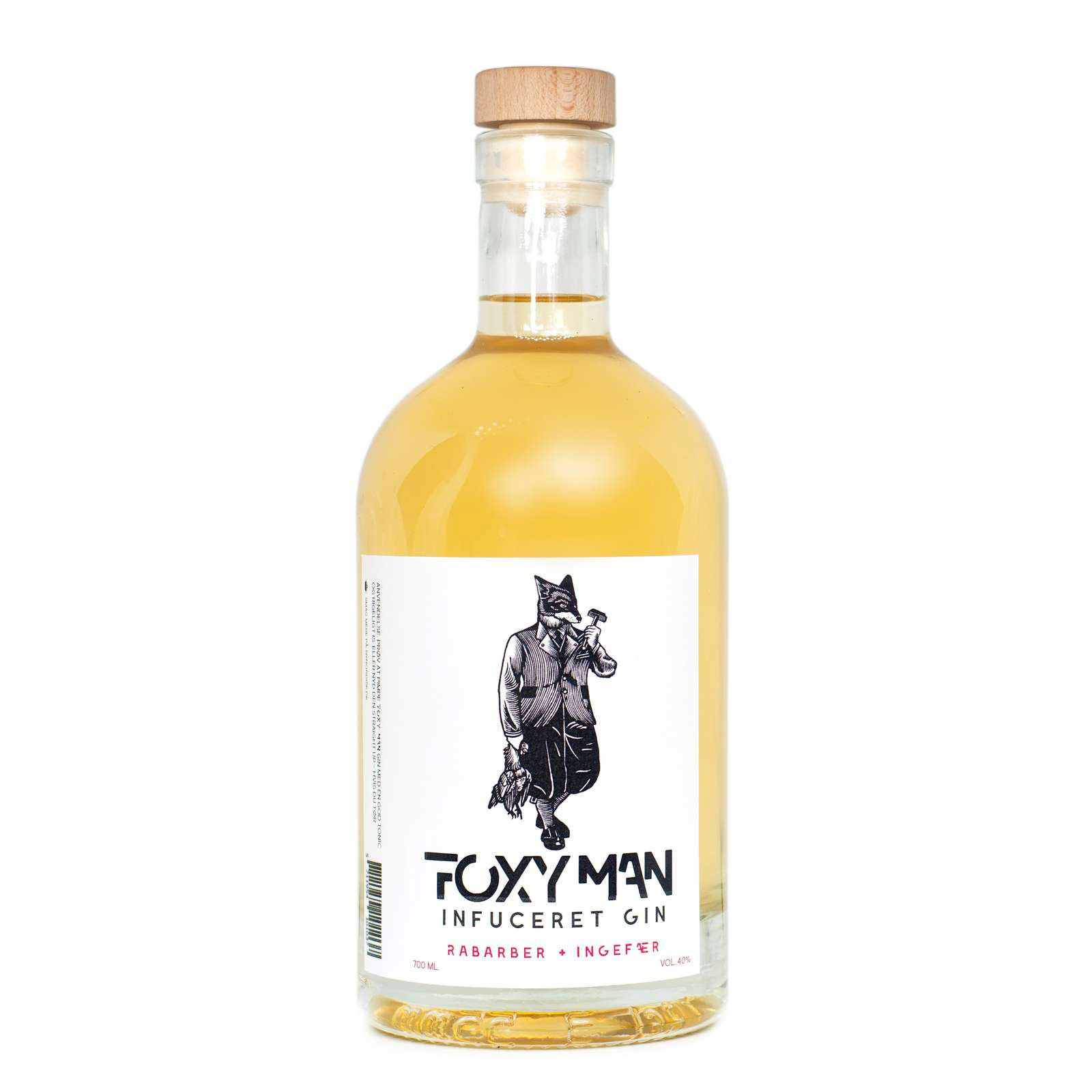 Foxyman Infuceret Gin Med Rabarber + Ingefær