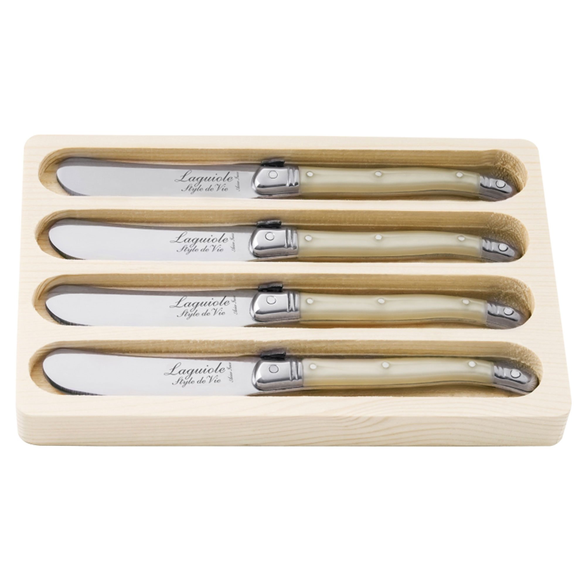 Premium Line Smørkniv, Pearl, 4 Stk. fra Laguiole