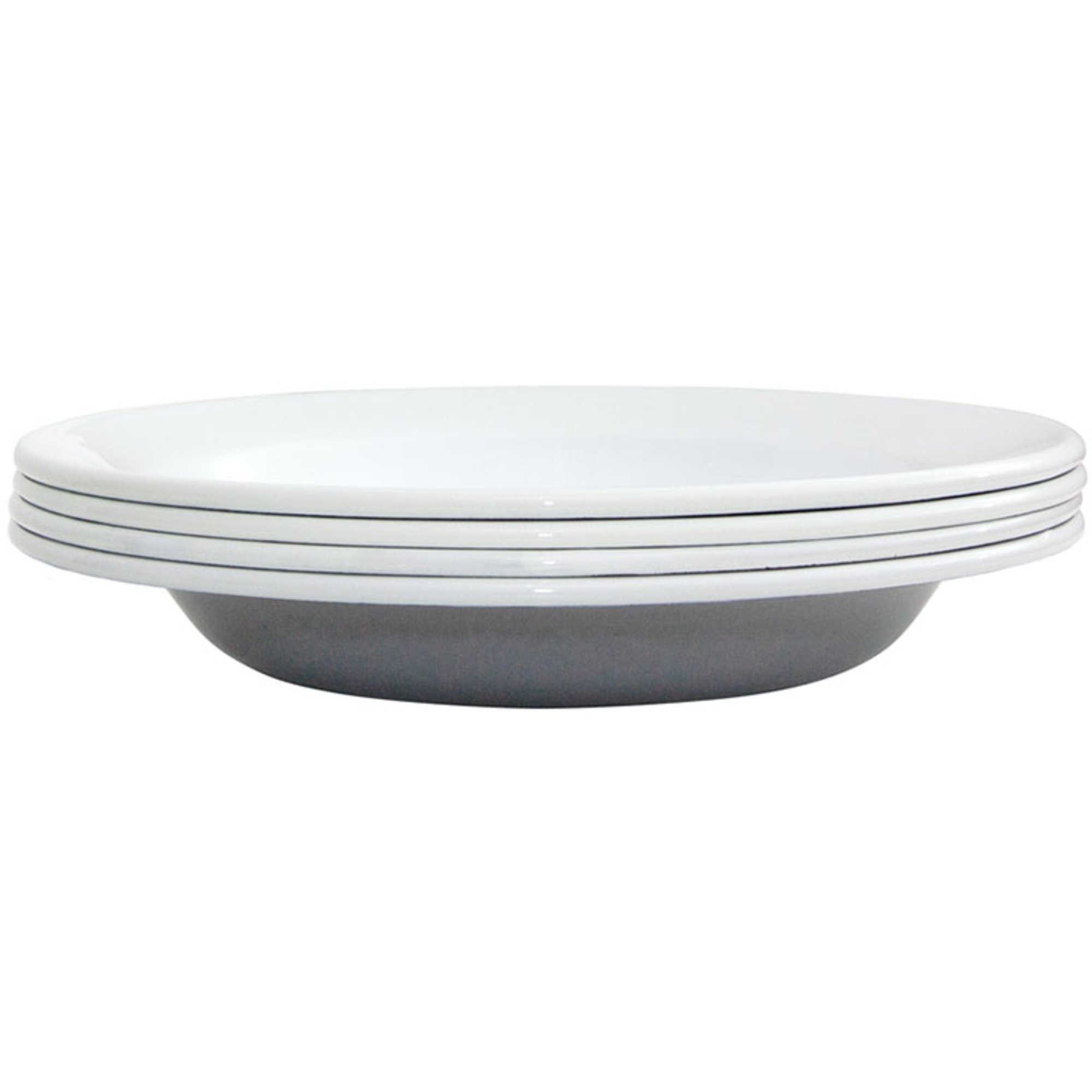Dyb Tallerken 22 Cm. 4 Stk. Grå fra Kockums Jernverk