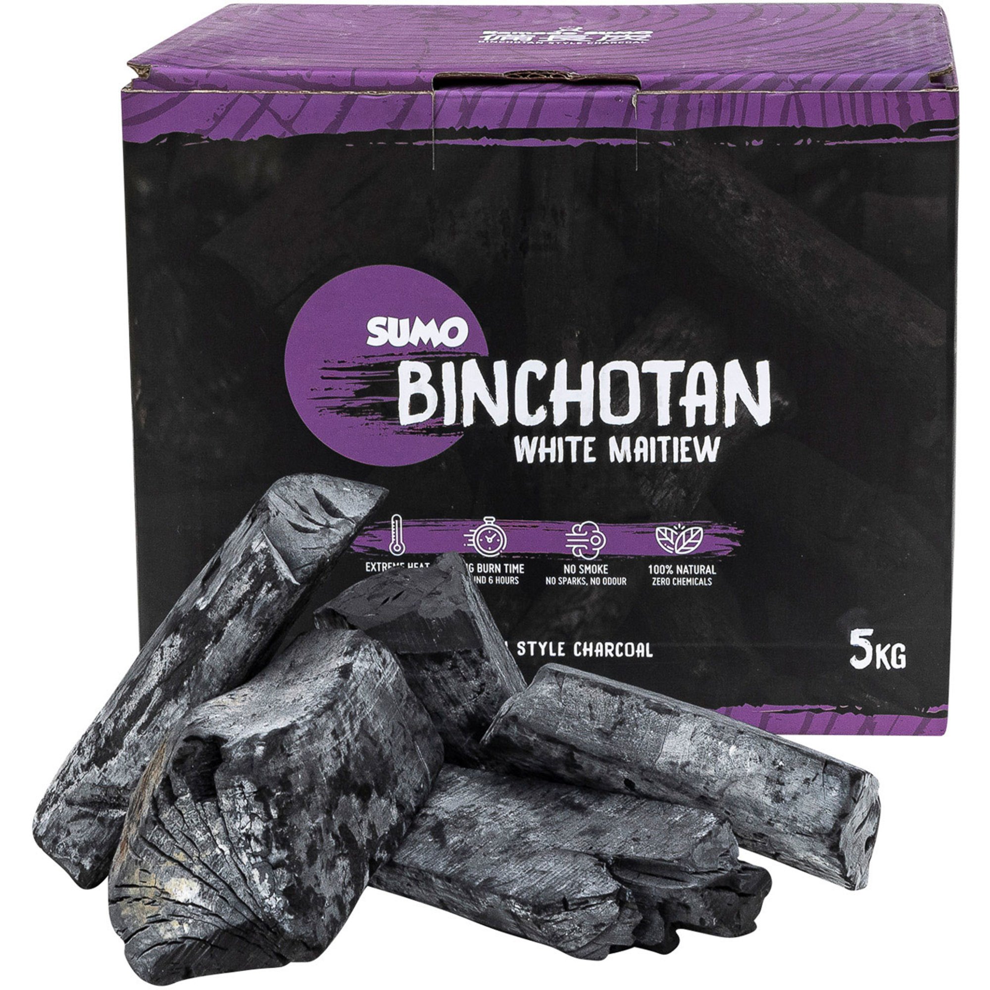 Binchotan White Maitiew Kul 5 Kg fra Kamado Sumo