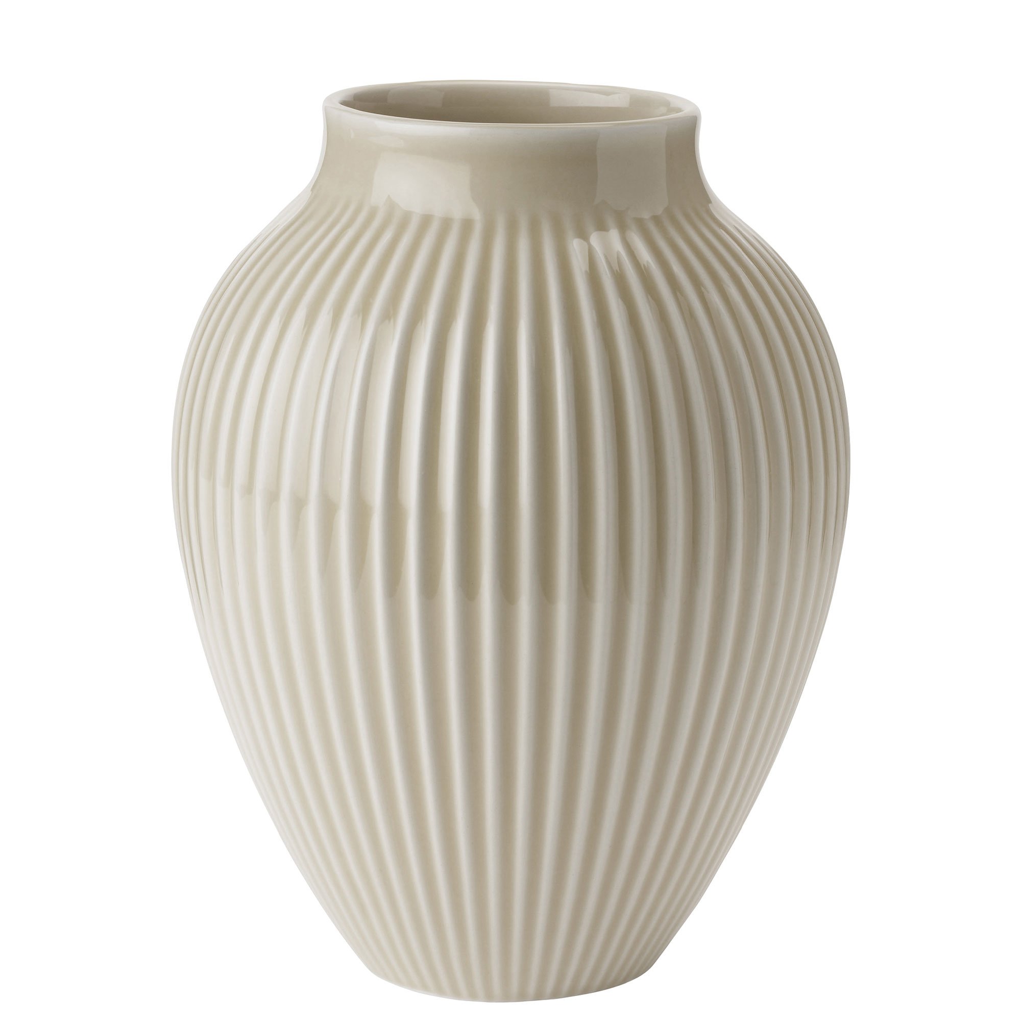 Ripple Vase 20 Cm, Sand fra Knabstrup