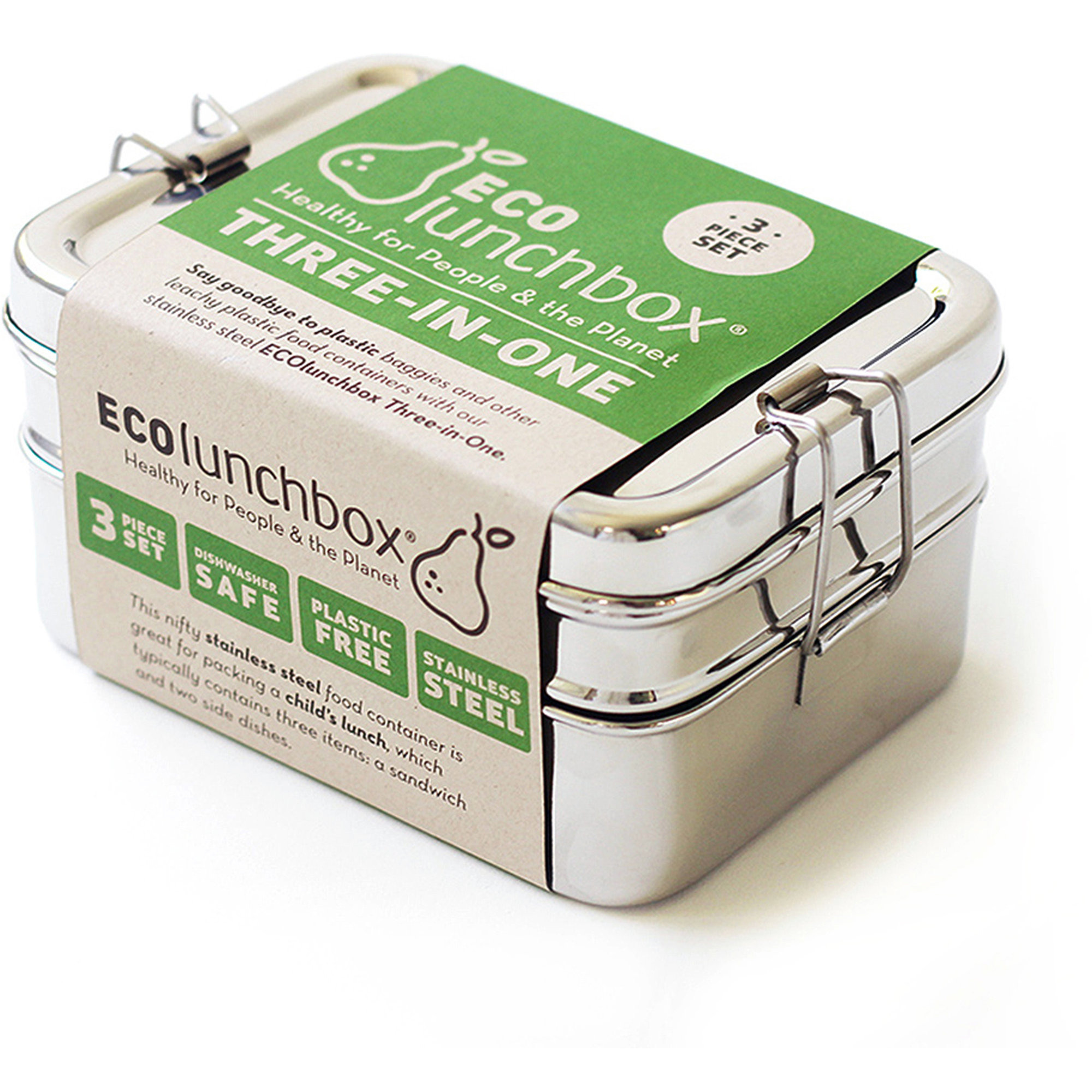 Eco Tre I En Madkasse Rustfrit Stål fra Eco Lunchbox