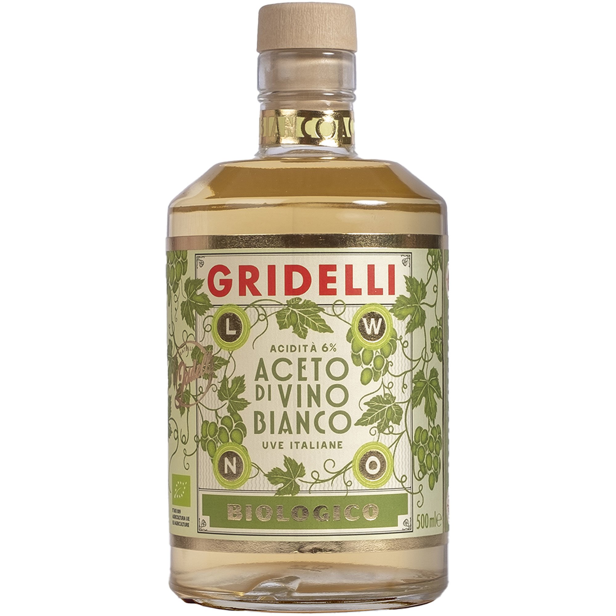 Aceto Di Vino Bianco økologisk Hvidvinseddike 500 Ml fra Fratelli Gridelli