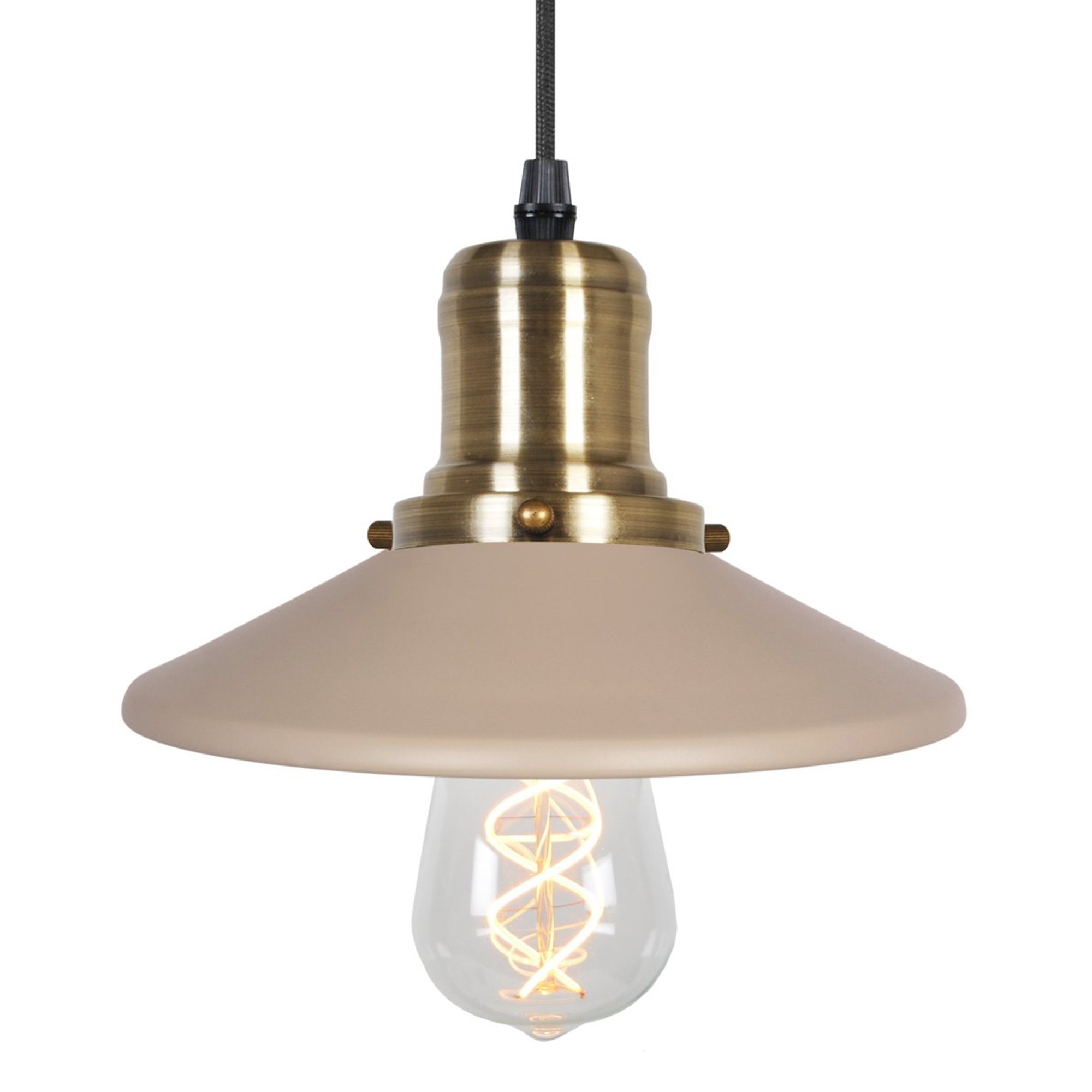 Mini Disc Loftslampe, 22 Cm, Beige fra Globen Lighting