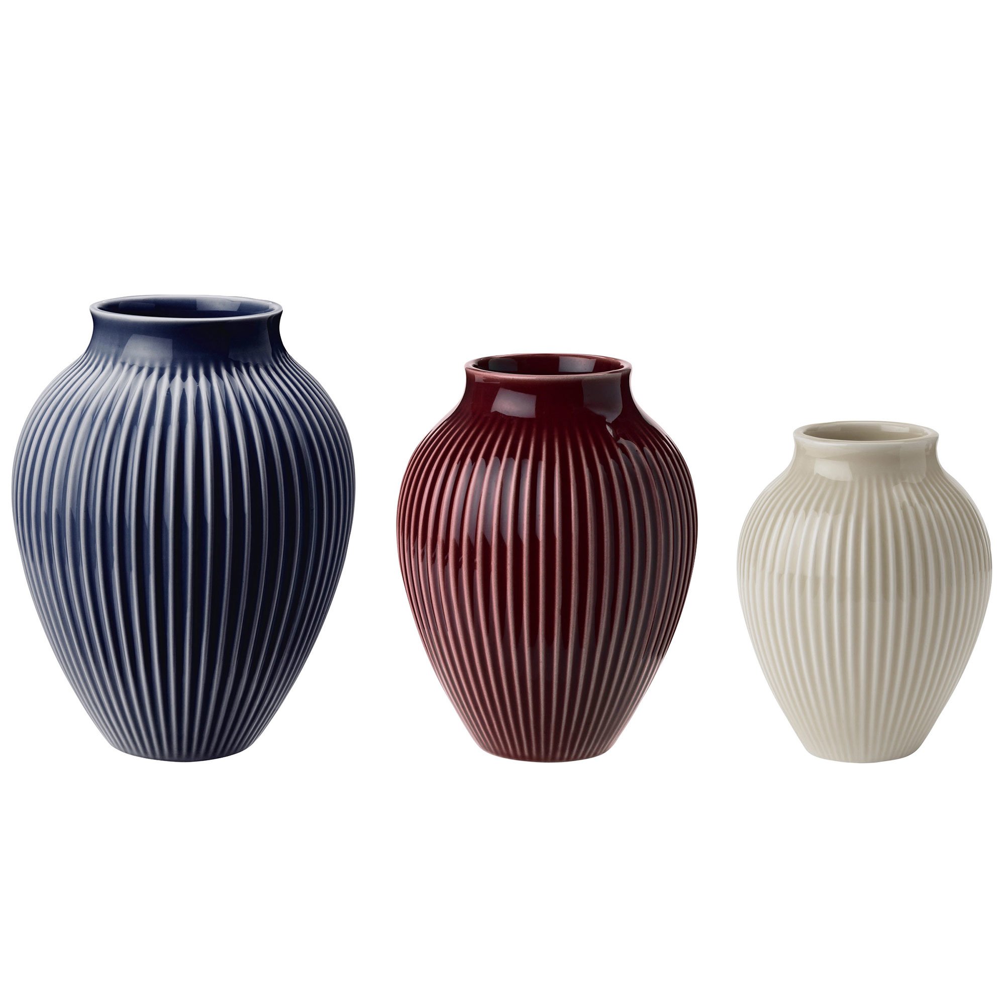 Minivase, Ripple Berry Sand Dark, 3 Stk. fra Knabstrup