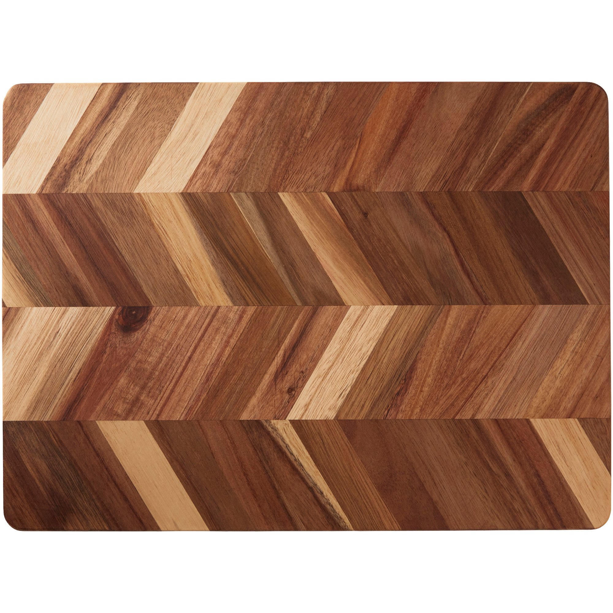 Herringbone Skærebræt, 38 X 28 X 2 Cm, Akacietræ fra Aida
