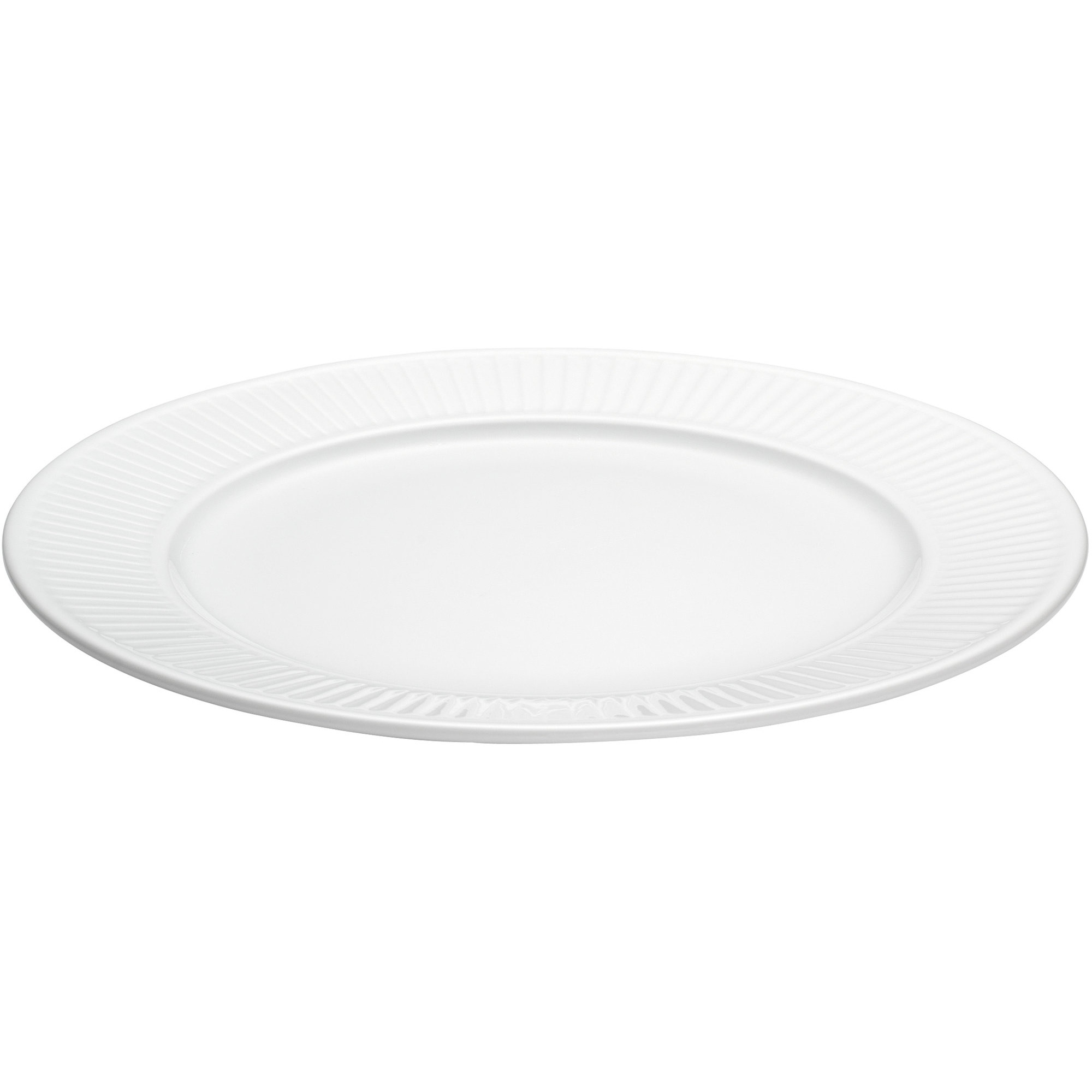 Hvid Plissé Tallerken, ø 28 Cm. fra Pillivuyt