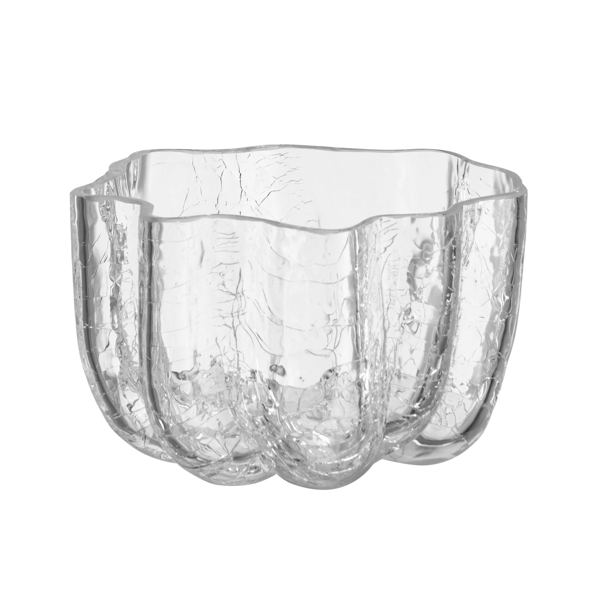 Crackle Lysestage 5,8 Cm, Klar fra Kosta Boda