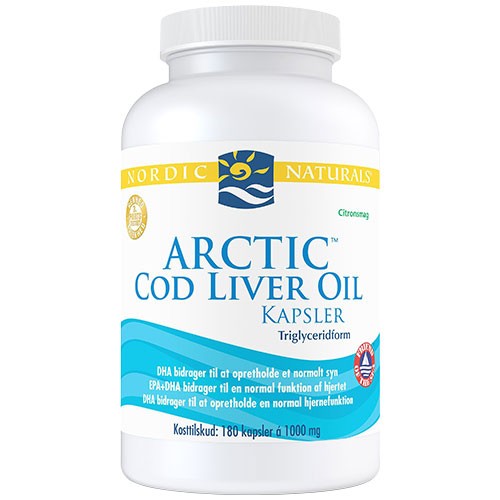 Arctic Cod Liver Oil   180 Kapsler fra Nordic Naturals
