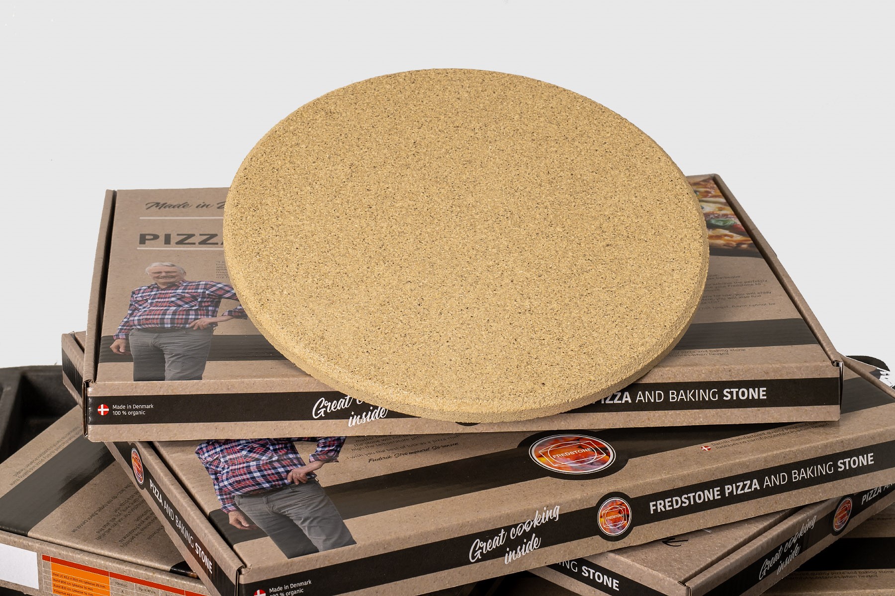 Fredstone Rund Pizzasten ø 25 Cm. I 1,6 Cm. fra Fredstone Grill & Bageudstyr