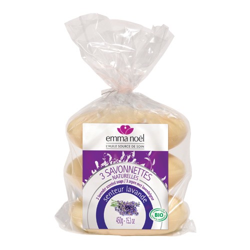Lavendel Sæbe 3 X 150 Gr.    450 Gr   Emma Nöel fra Emma Noël