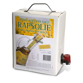 Koldpresset Rapsolie 3 L. Bag In Box fra Morsø Oliemølle