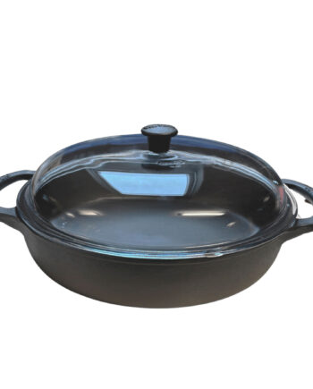 Carl Victor Sauterpande Med Glaslåg Støbejern