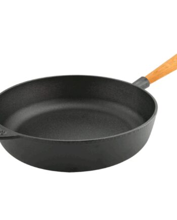 Carl Victor Støbejerns Sauterpande Med Bøgegreb