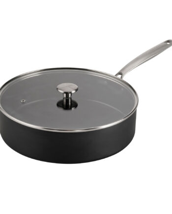 Combekk Sauterpande Med Stålhåndtag ø28 Liter Sort