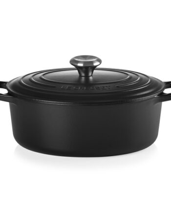 Creuset Støbejernsgryde Oval Signature Mat Sort