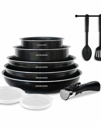 Gryde Pandesæt Arthur Martin Sort Aluminium