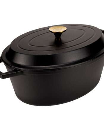 Mareld Oval Støbejernsgryde Sort