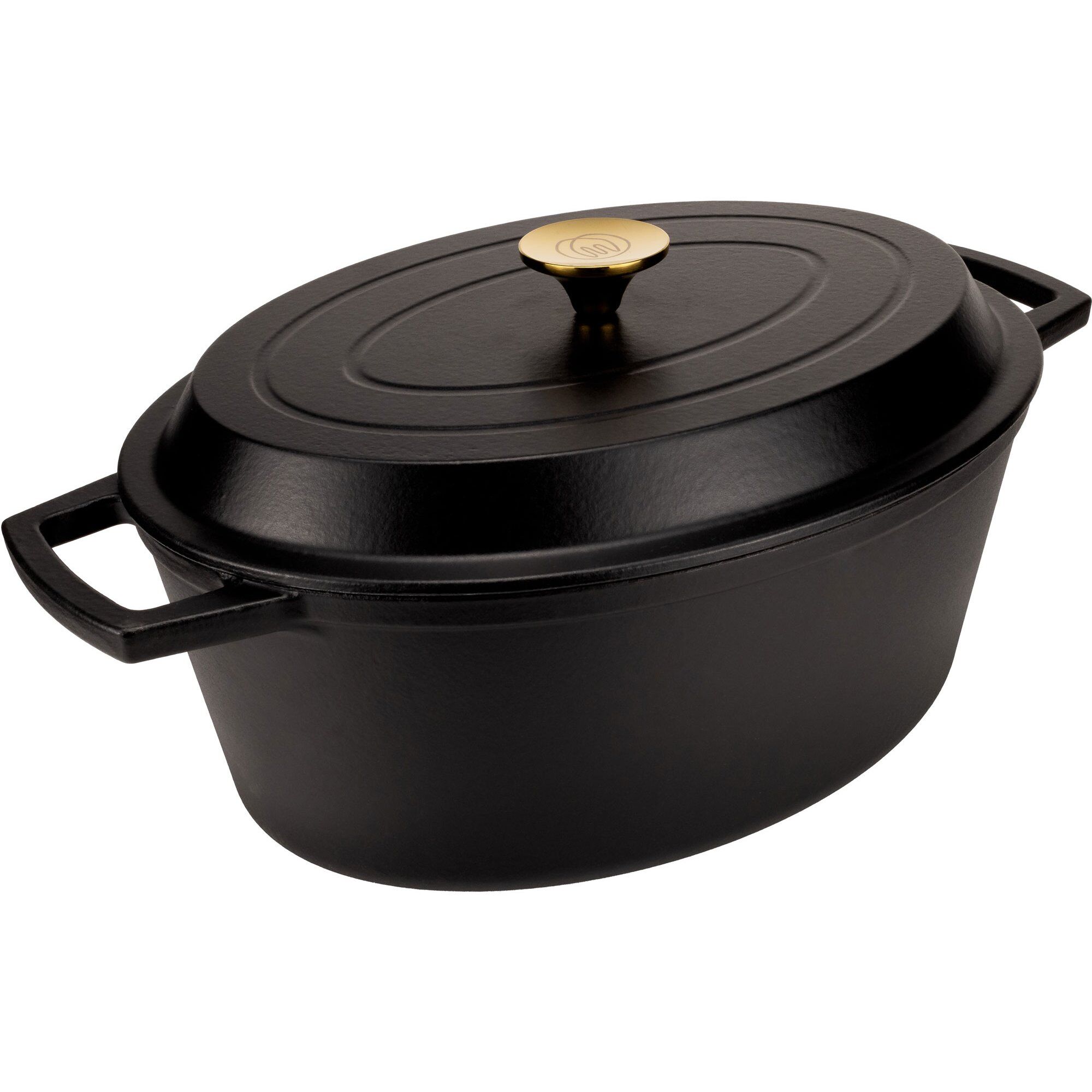 Mareld Oval Støbejernsgryde Sort