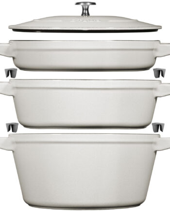 Staub Gryde Støbejern White Truffle