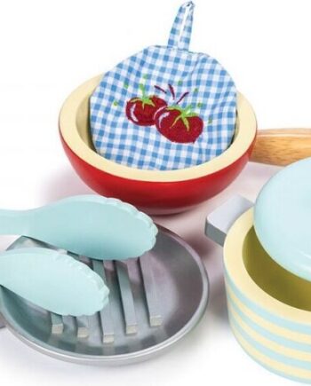 Toy Van Tilbehør Til Legekøkken Gryder Pande Honeybake