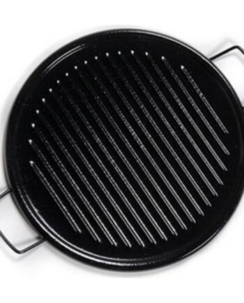 Vaello Grillpande Glaseret Stål Sort