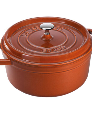 Staub Cocotte Rund Cocotte 24cm Liter Kanelfarvet