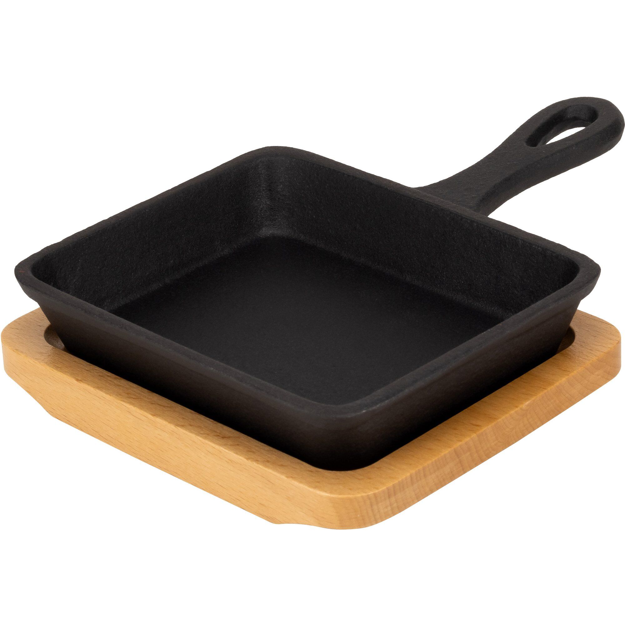Essentials Støbejerns Serveringspande Bordskåner Træ