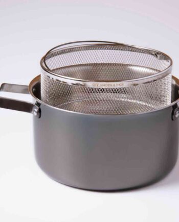 Bamba Ply Lags Stål Gryde Inkl Pastakurv Serie: Sort Stål Black Steel