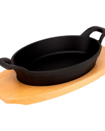 Mareld Oval Gjutjarnspanna Underlagg Tra