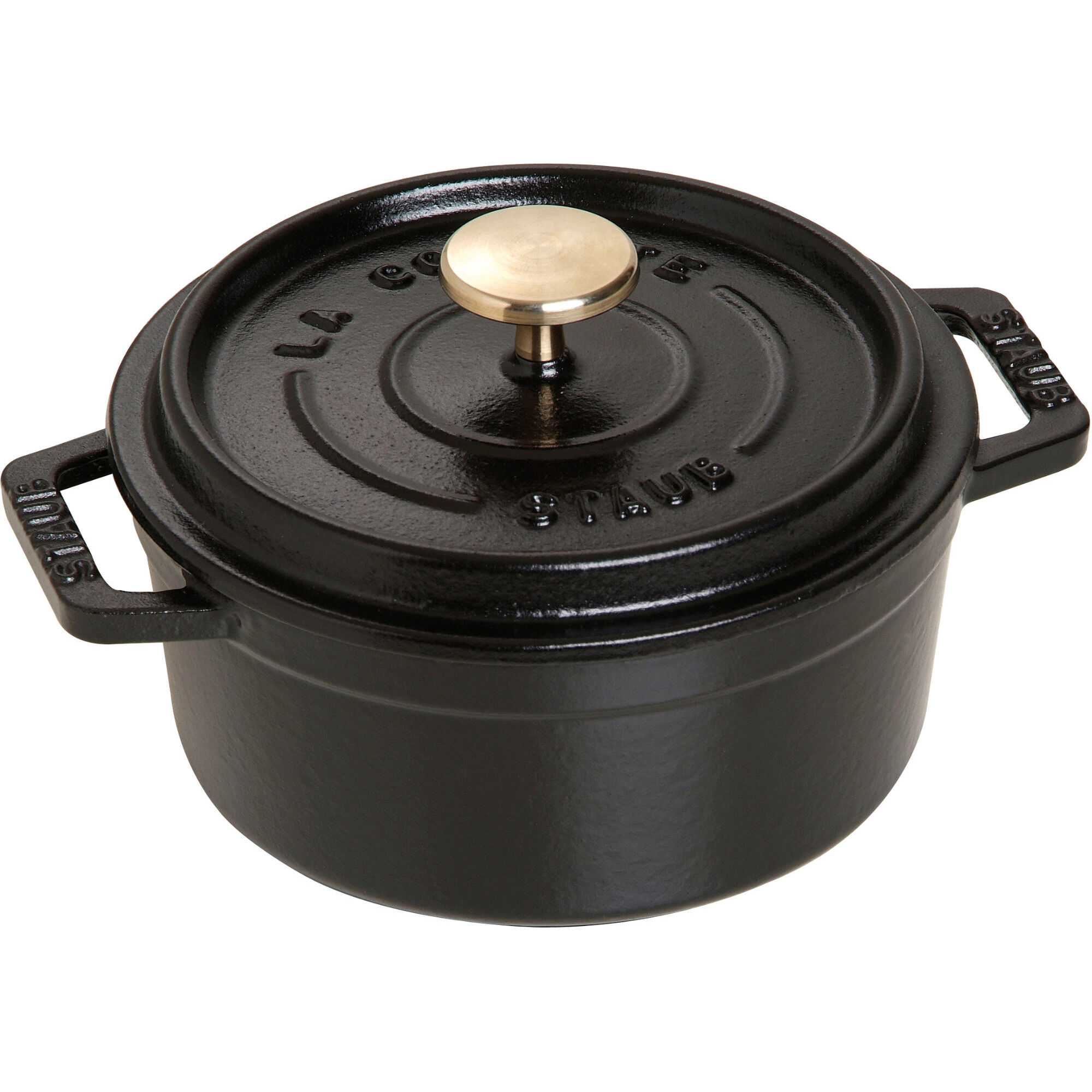 Staub Cocotte Rund Cocotte 12cm Liter Sort