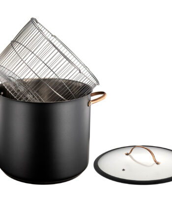 Modern House Black Copper Gryde Med Dampkurv Liter