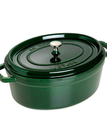 Staub Cocotte Oval Støbejernsgryde Basilikagrøn