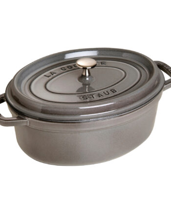 Staub Cocotte Oval Støbejernsgryde Grafitgrå