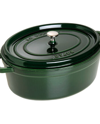 Staub Cocotte Oval Støbejernsgryde Liter Basilikagrøn