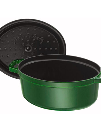 Staub Cocotte Oval Støbejernsgryde Liter Basilikumgrøn