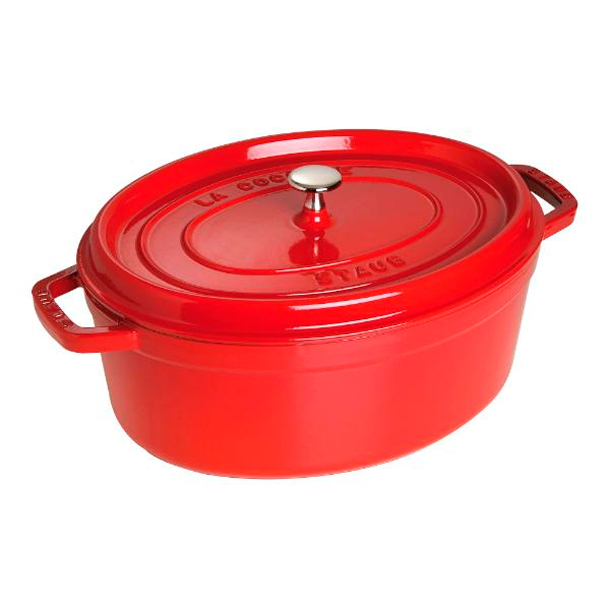 Staub Cocotte Oval Støbejernsgryde Liter Kirsebærrød