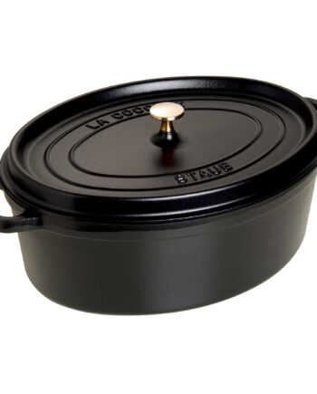 Staub Cocotte Oval Støbejernsgryde Liter Sort