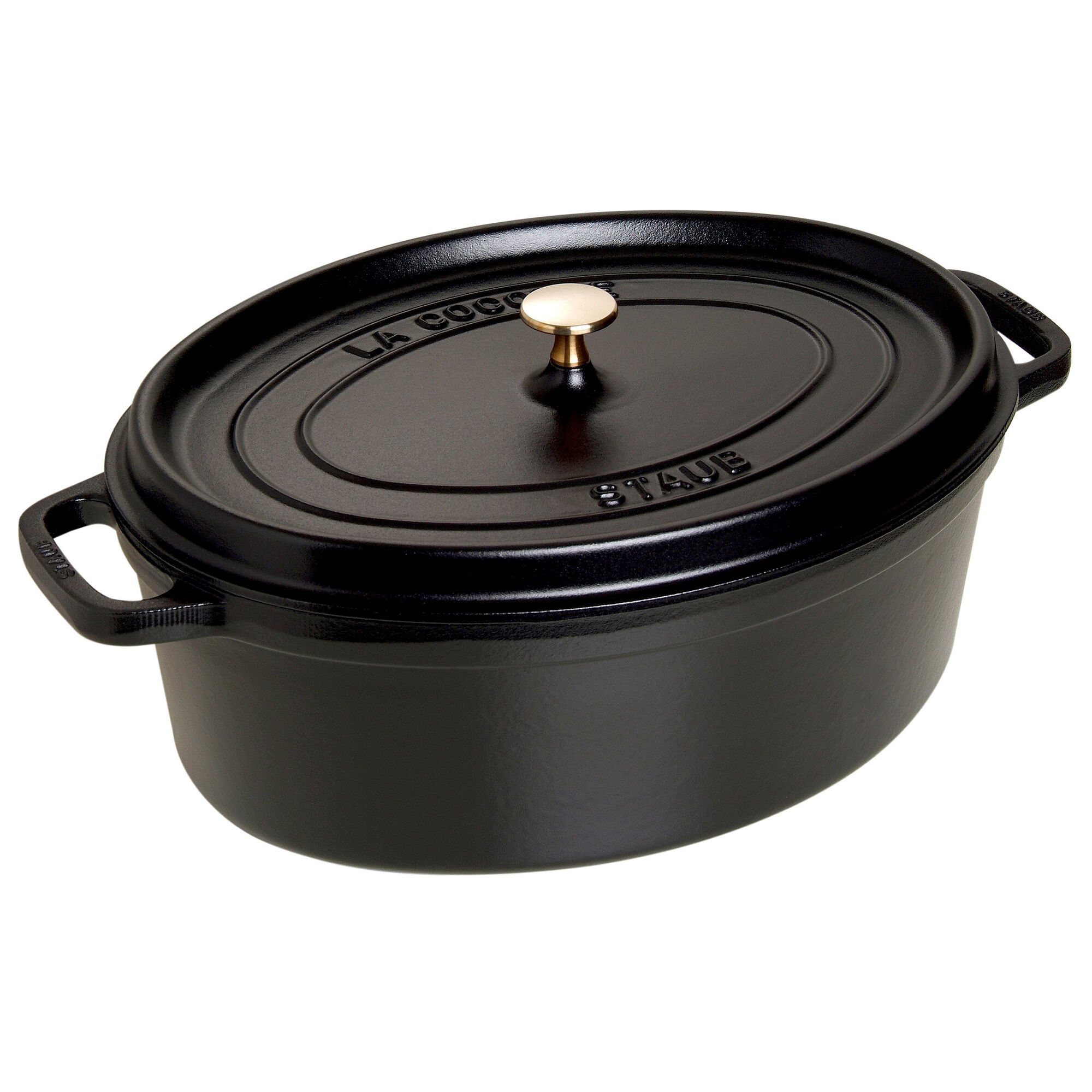 Staub Cocotte Oval Støbejernsgryde Liter Sort