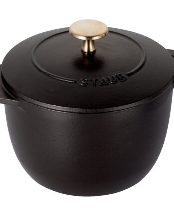 Staub Cocotte Risgryde Støbejern Liter Sort
