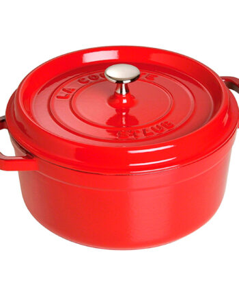 Staub Cocotte Rund Støbejernsgryde Kirsebærrød