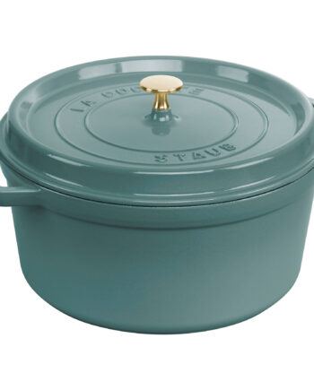 Staub Cocotte Rund Støbejernsgryde Liter Eukalyptusgrøn