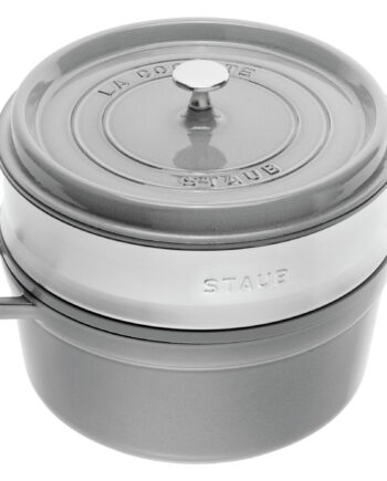 Staub Cocotte Støbejernsgryde Med Dampindsats Grafitgrå