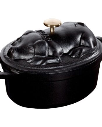 Staub Cocotte Støbejernsgryde Med Griselåg Sort