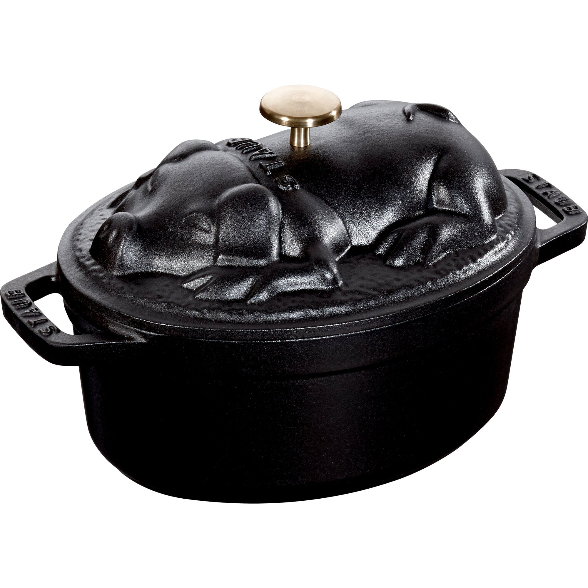 Staub Cocotte Støbejernsgryde Med Griselåg Sort