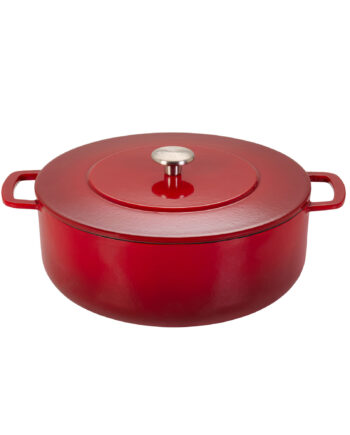 Combekk Støbejernsgryde Med Låg ø28 Liter Cherry